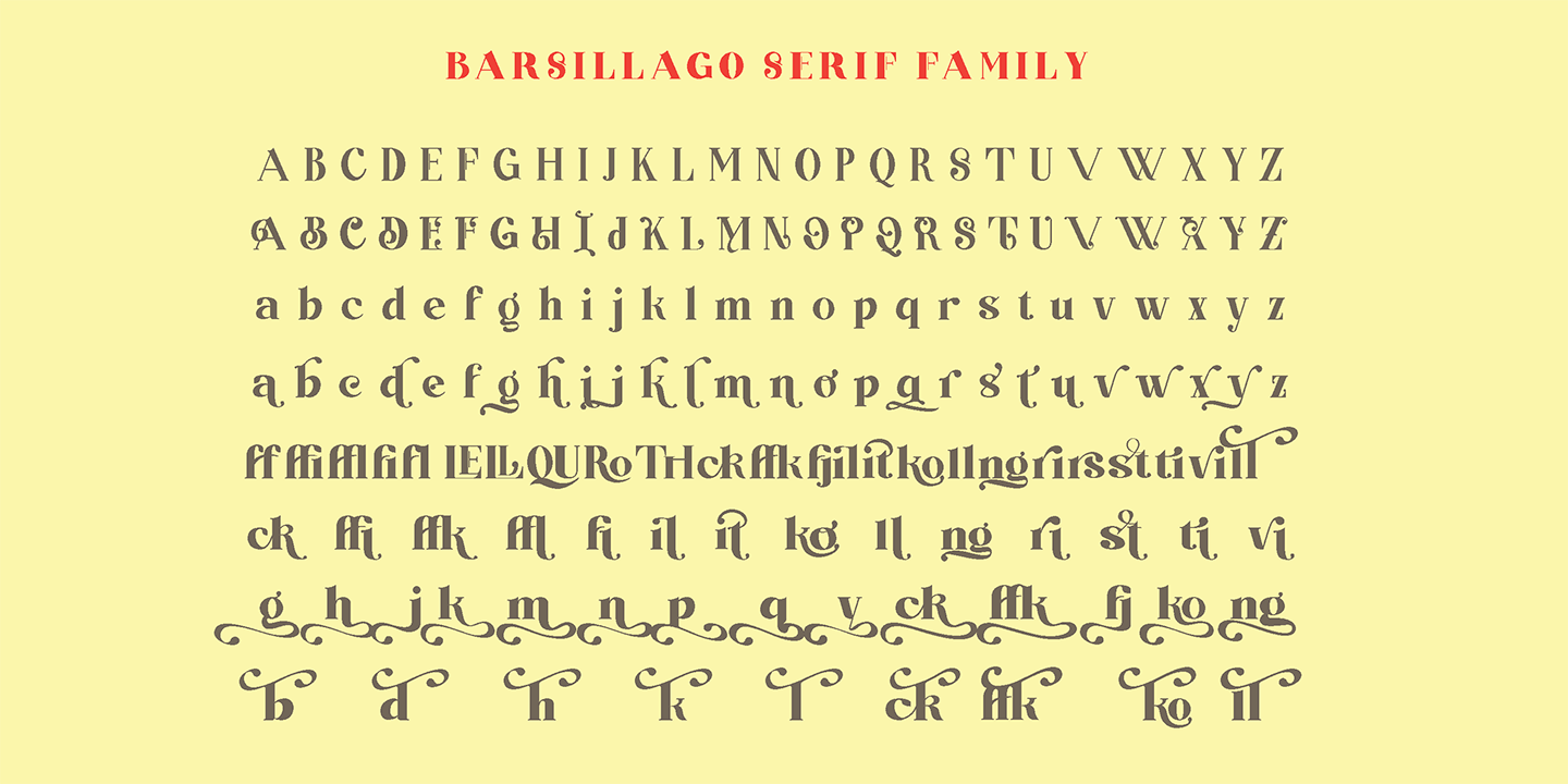 Пример шрифта Barsillago #2